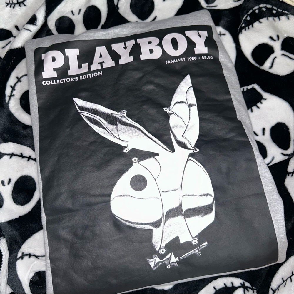 Playboy x Missguided Oversized Hoodie - Grey
